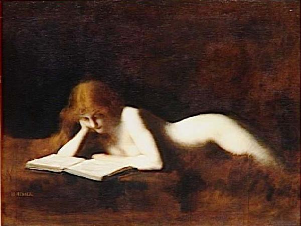 Jean-Jacques Henner La liseuse, china oil painting image